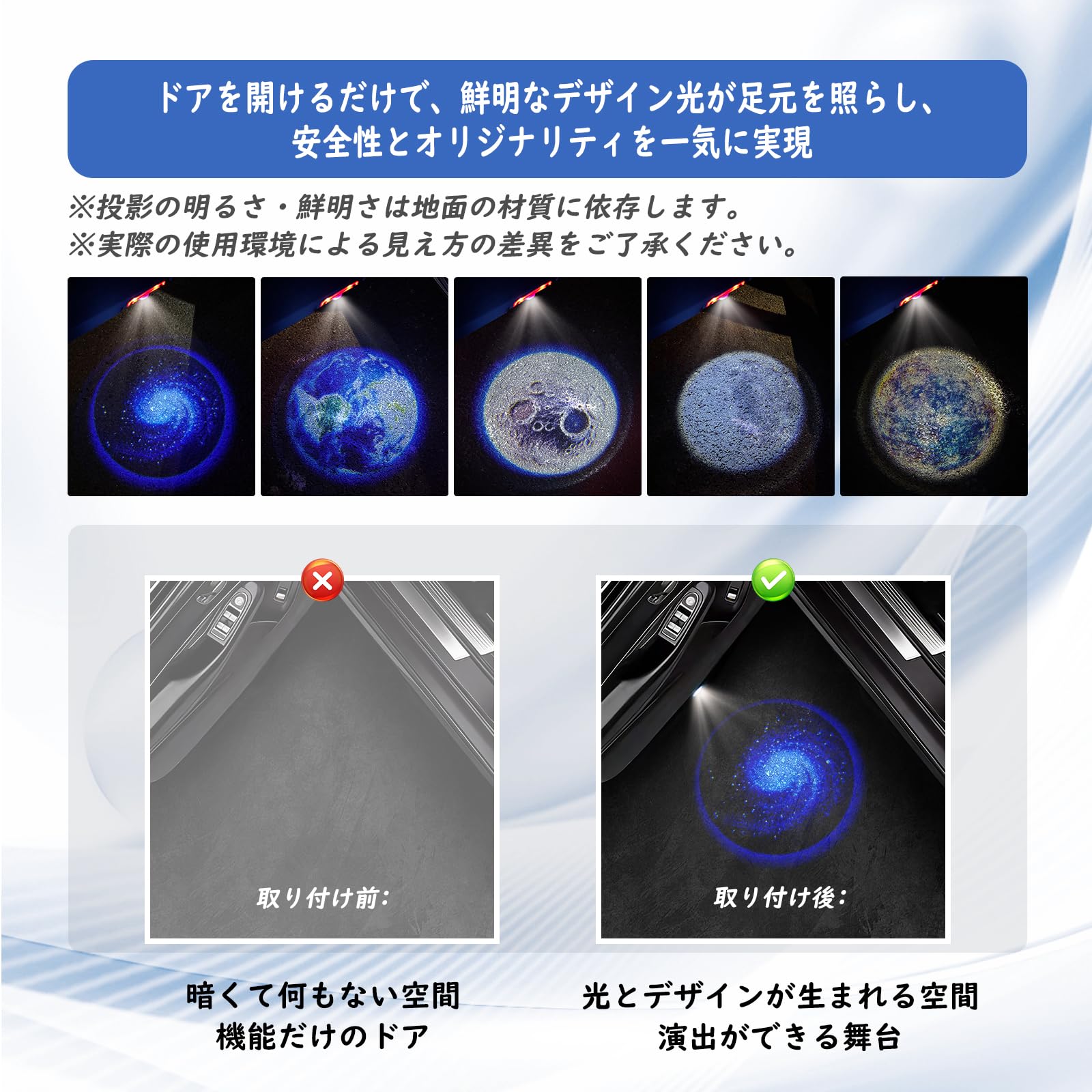 Amazon | Ysbxitu メルセデス ベンツに適応 ドアウェルカムライト