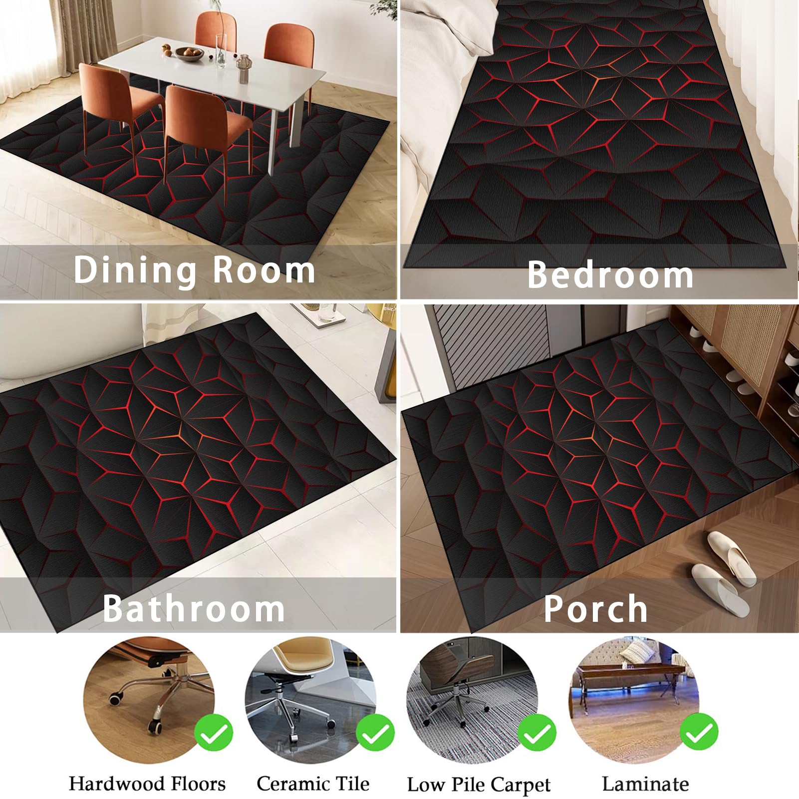 Protettivo Salvapavimento, Tappetino Pavimenti per Parquet e Pavimenti Duri, Tappeto per Sedia Gaming, 90 x 120 cm Tappeto Sedia Ufficio, Protezione per Moquette Multiuso, Tappeto Sedia Gaming