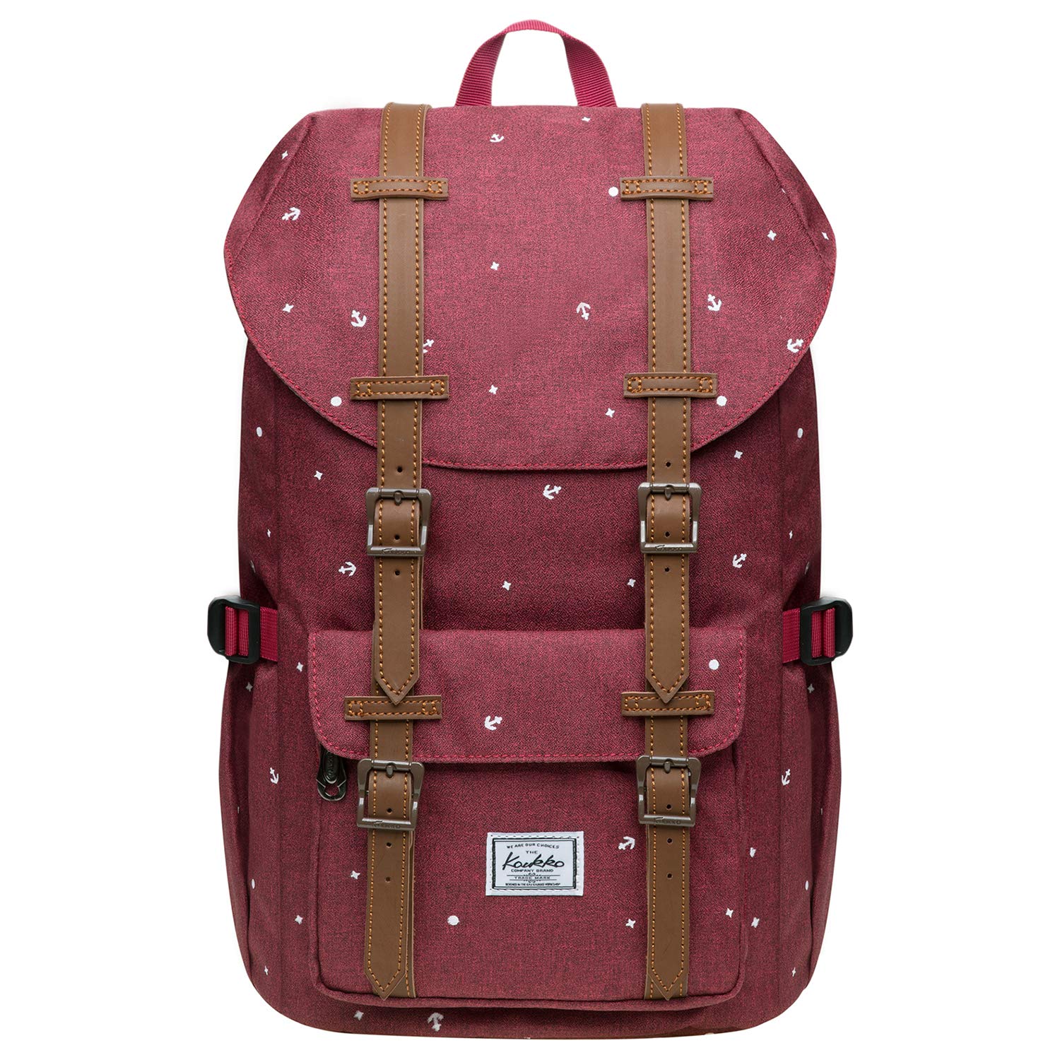 KAUKKO Mochila unisex para estudiantes de 17 pulgadas para portátil de 15 pulgadas, mochila informal, mochila para senderismo, 47 cm, 22,4 L, (caqui) (Naranja) - EP5AApricot — view 24