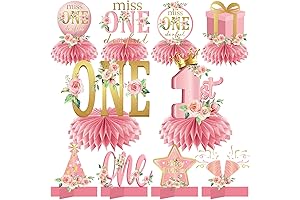 10 Piece Little Miss Onederful Honeycomb Centerpieces