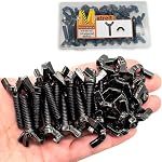15 Sets 1/4"-20 x2 Wing Screw Bolts and Wing Nut Kit Butterfly Screws and Nut with Hand Twist Tighten Wing Head Black Zinc Plated Hardware Fitting Fastenings Assortment Kit