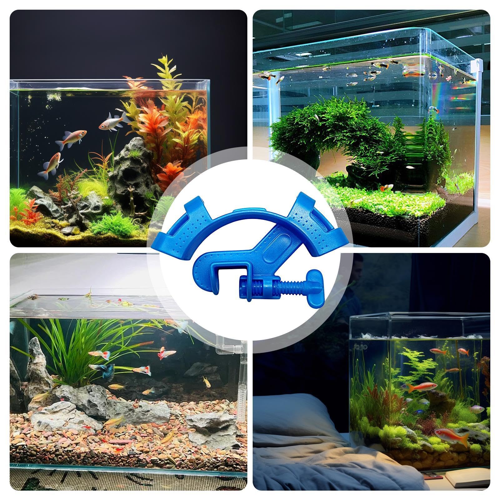 4 Schlauchhalter-Clips Für Aquarium – Verstellbar, Multifunktional & Einfach Zu Montieren
