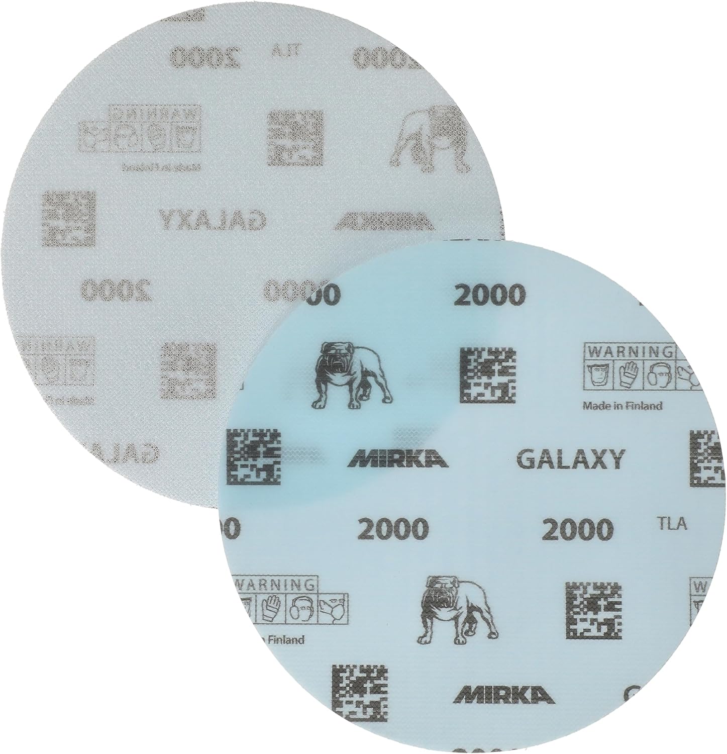 Mirka GalaxySandpaper 6 inch (150mm) - Grit 2000, 50 Discs/Pack - Hook & Loop - Premium Abrasive for Epoxy Resin, Wood, Metal - Non-Clogging, Self-Sharpening Technology - Ideal for Power Sanders