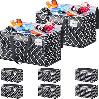 StorageRight 8 Pack Extra Large Moving Bags Heavy Duty Moving Boxes Zippers & Carrying Handles, Collapsible & Reusable Moving Supplies for Moving and Saving (88L)