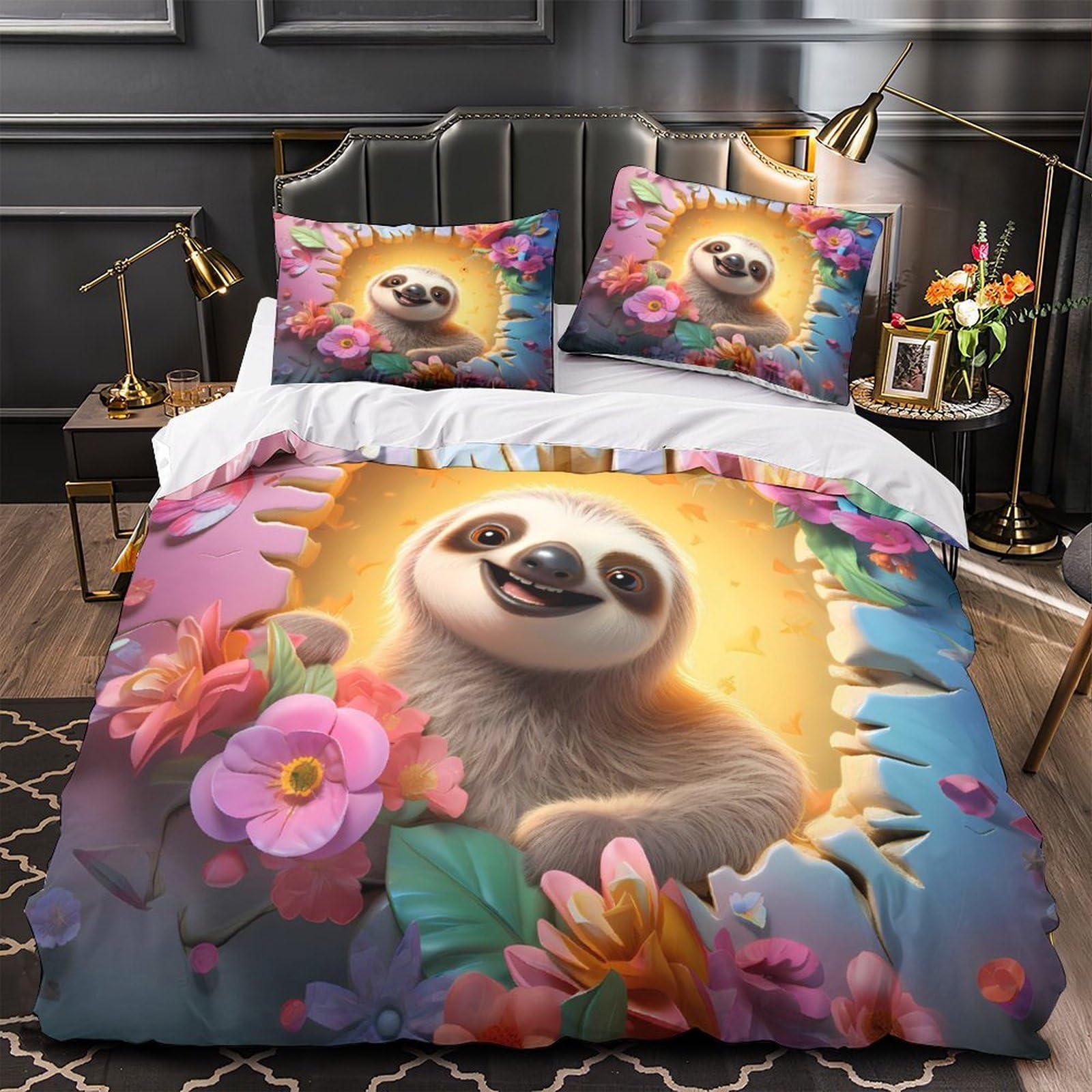 Housse de couette paresseux de qualité supérieure toucher soie