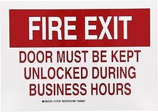 Brady 127232 Fire Safety Sign, Legend