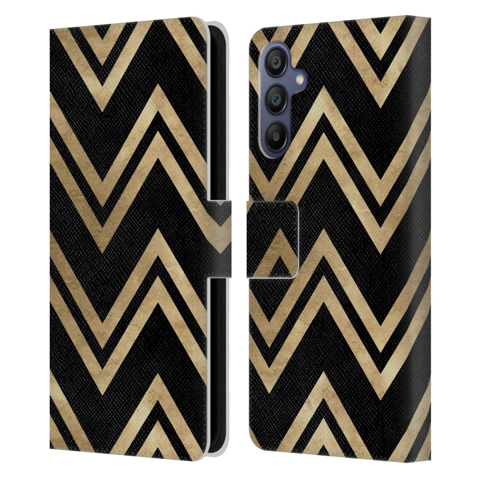 Funda Samsung Galaxy A15 tipo libro para evitar pantallas rotas con estilo zigzag 7