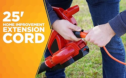 Miniatura 2 de Southwire - Cable de extensión  Diseño estándar SJTW para uso en exteriores  Chaqueta de vinilo impermeable  Naranja brillante para visibilidad