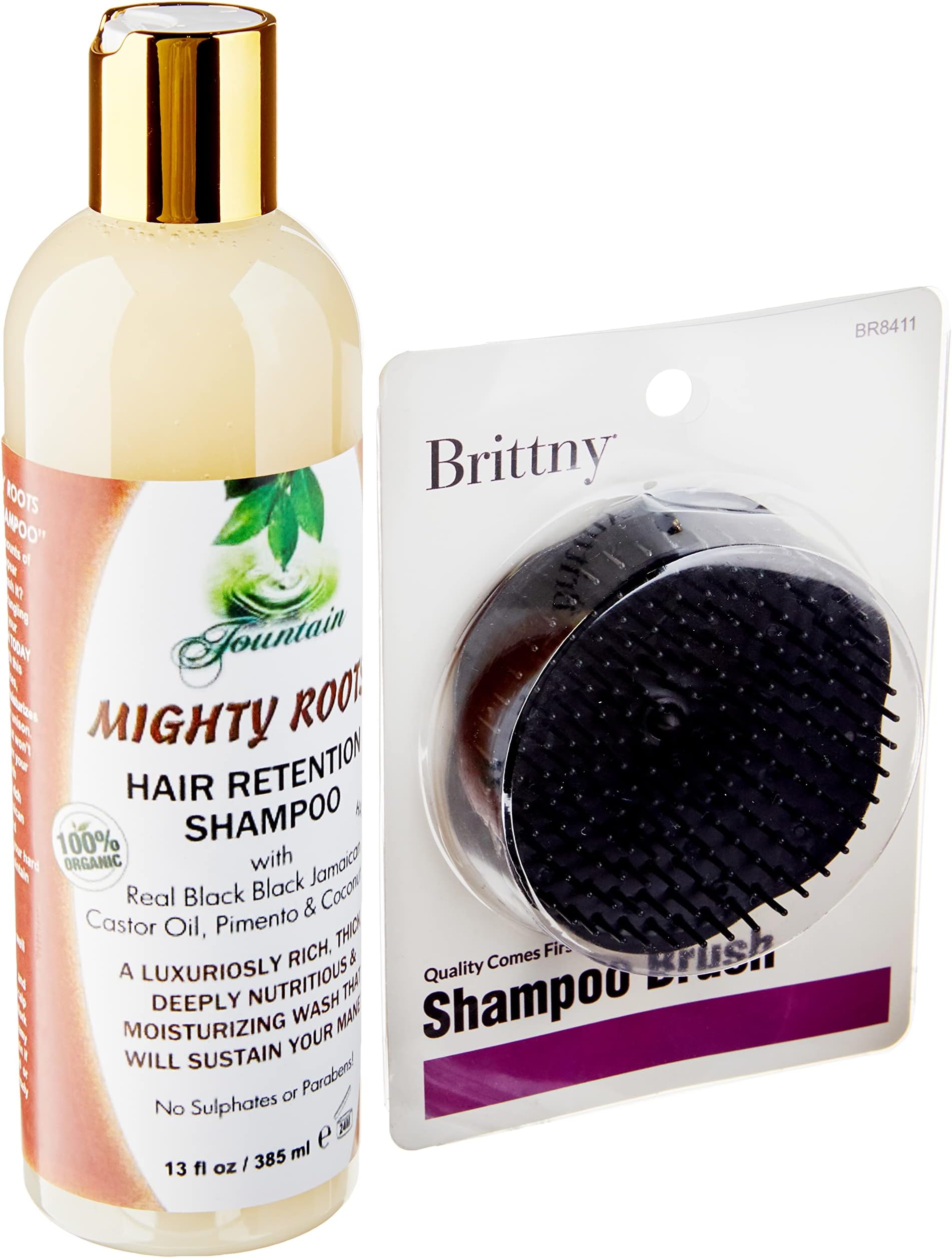 Fountain Mighty Roots Hair Retention Shampoo With Shampoo Brush