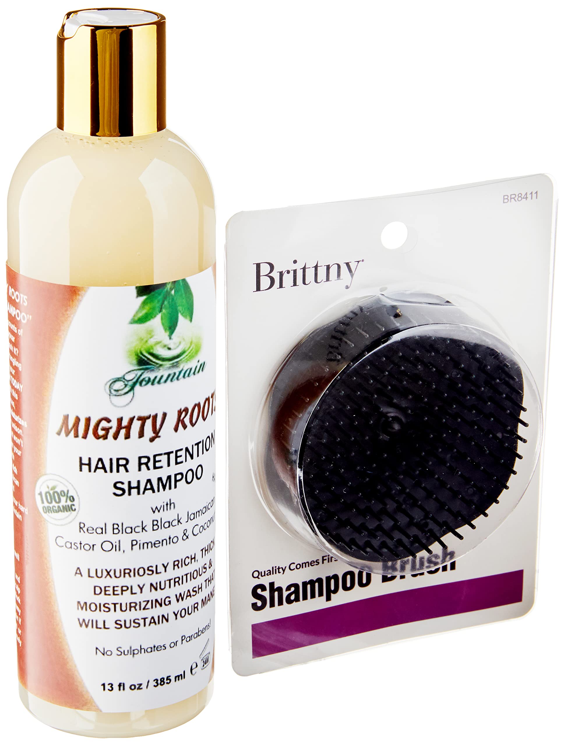 Fountain Mighty Roots Hair Retention Shampoo With Shampoo Brush