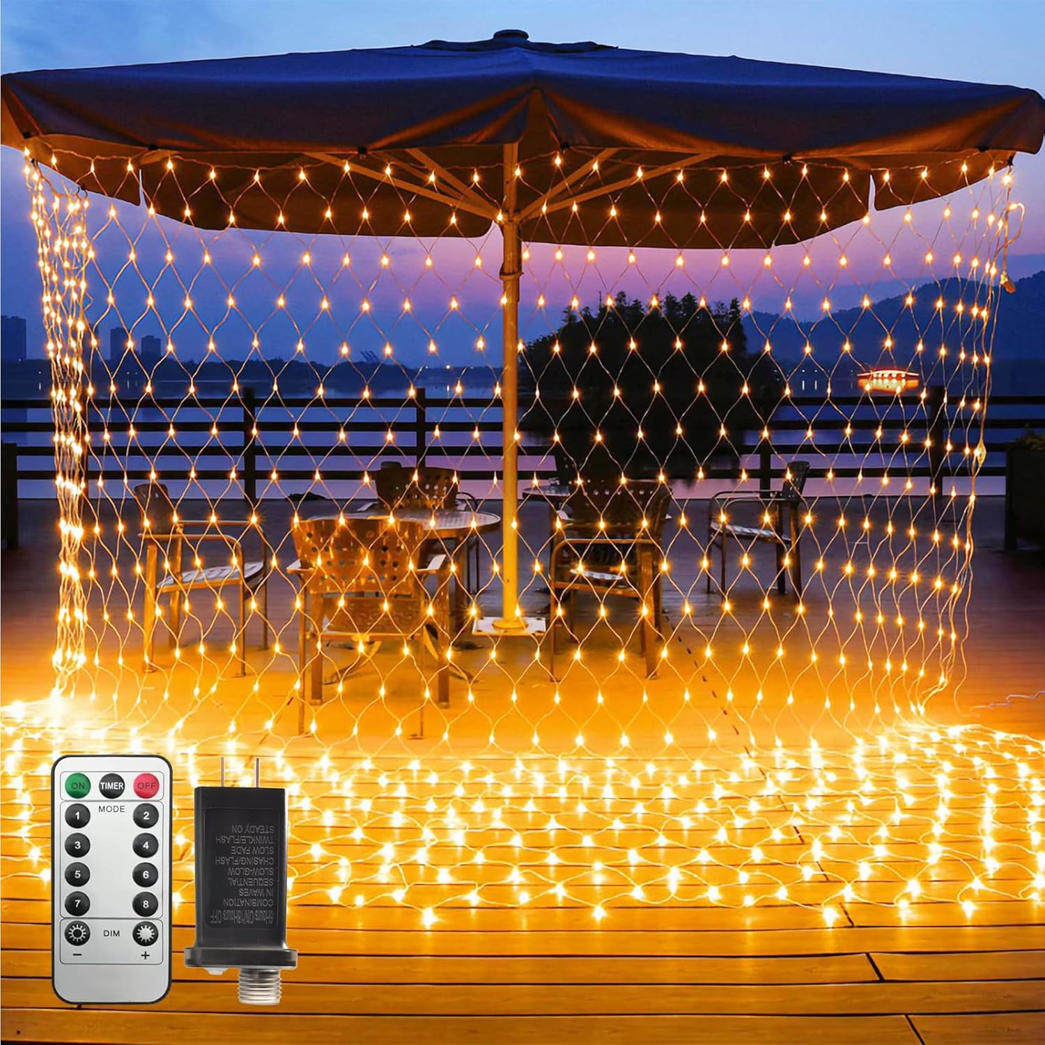 Leisure world 270 LED Net Lights Outdoor with Remote, 10FT x 10FT