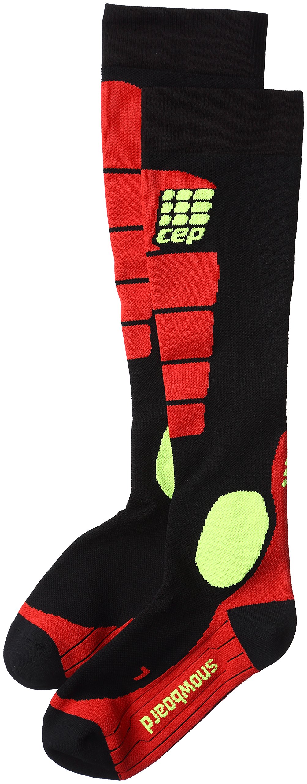 CEP Progressive+ Snowboard Socks (Black/Red) III