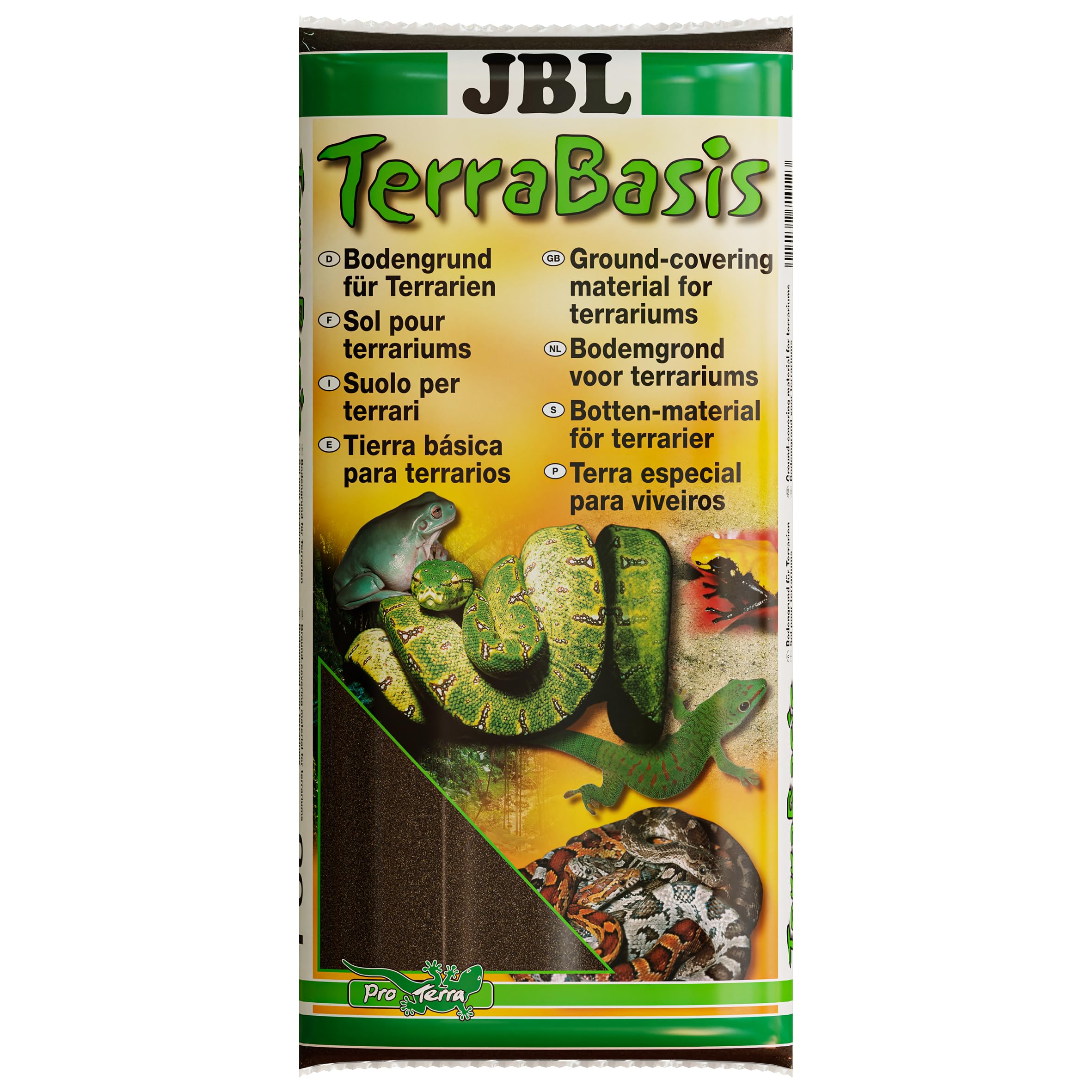 JBL TerraBasis Bodengrund für Regenwaldterrarien, Spezialerde ohne Düngezusatz, 20 l, 71012