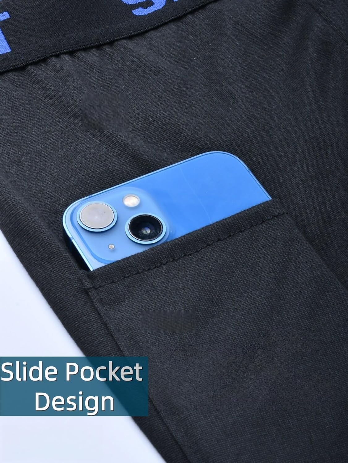 Men’s Black Boxer Briefs Underwear Pack, Boxer Briefs with Pockets for Men, Athletic Boxers for Men - Image 8