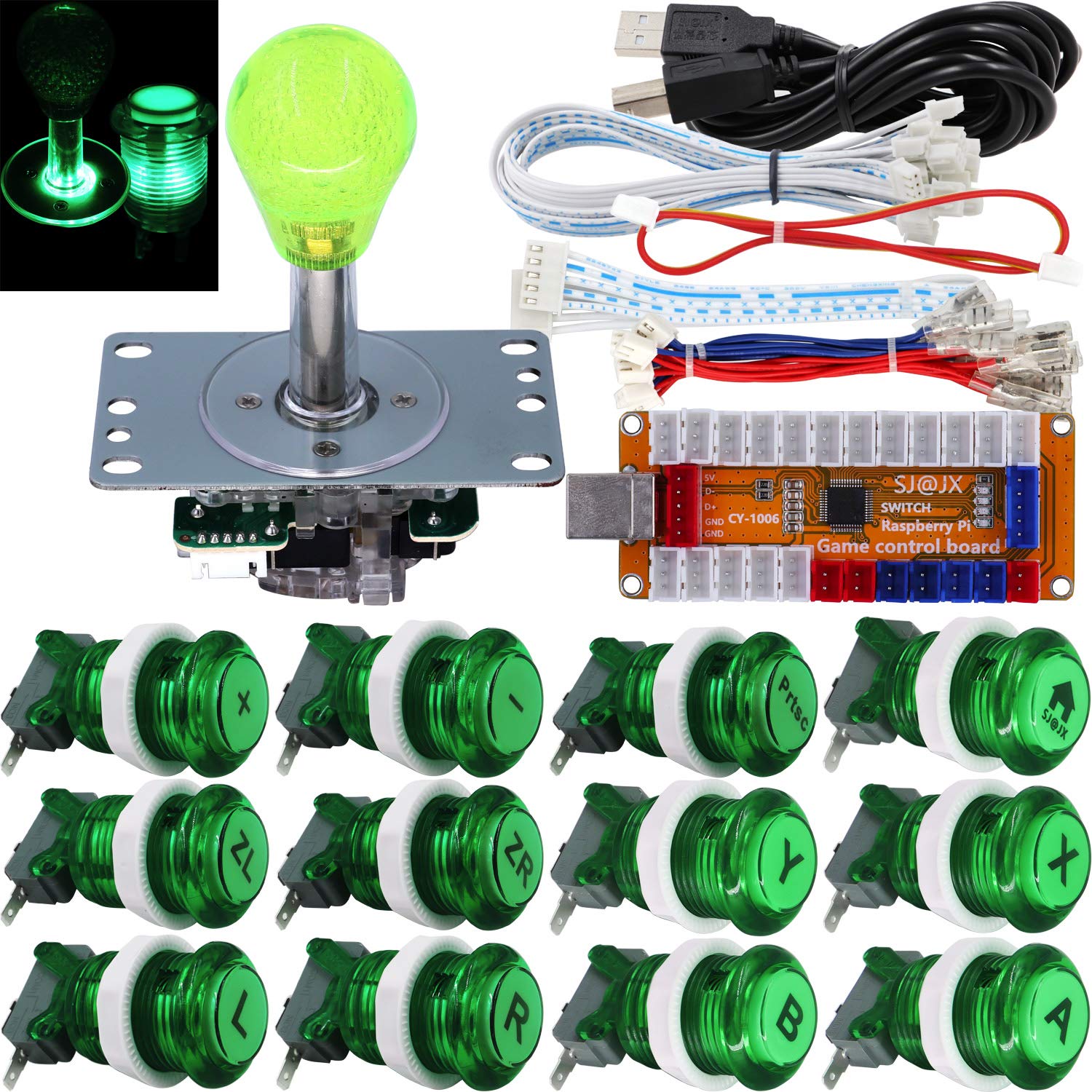 Controlador LED Arcade DIY con codificador USB para Raspberry Pi y PC 8