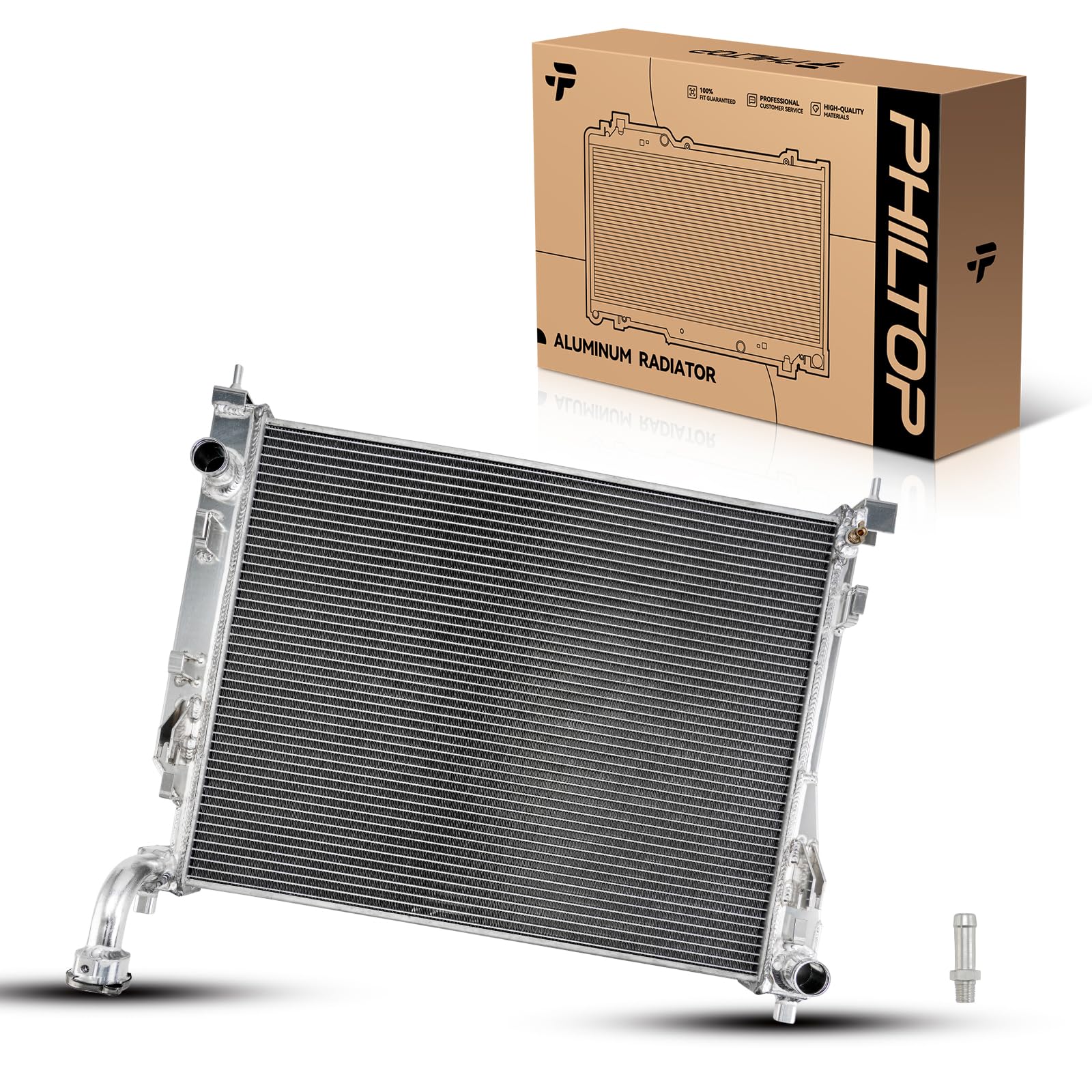 PHILTOP CU13200 Radiator 25-1/16"Core Compatible With 2011-2016 Grand Cherokee 2011-2014 Durango 2015-2017 Durango 5.7L 2022-2024 Durango 6.4L