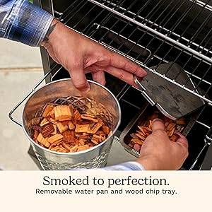 Cuisinart 30" Electric Smoker, 3 Adjustable Racks, Large Capacity BBQ Meat Smoker, Water & Wood Trays for Smoked Meat, Brisket, Salmon & Jerky, Adjustable Temperature Control