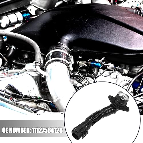 Miniatura 3 de X AUTOHAUX 11127584128 Manguera de ventilación del cárter del coche de la cubierta de la válvula para BMW X3 X5 X6 2011-2017 para BMW X1 2013-2015