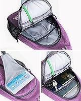 Vista 47 de Waterfly - Mochila cruzada tipo bandolera para viajes y caminatas, bolsa de pecho, Gris, talla única