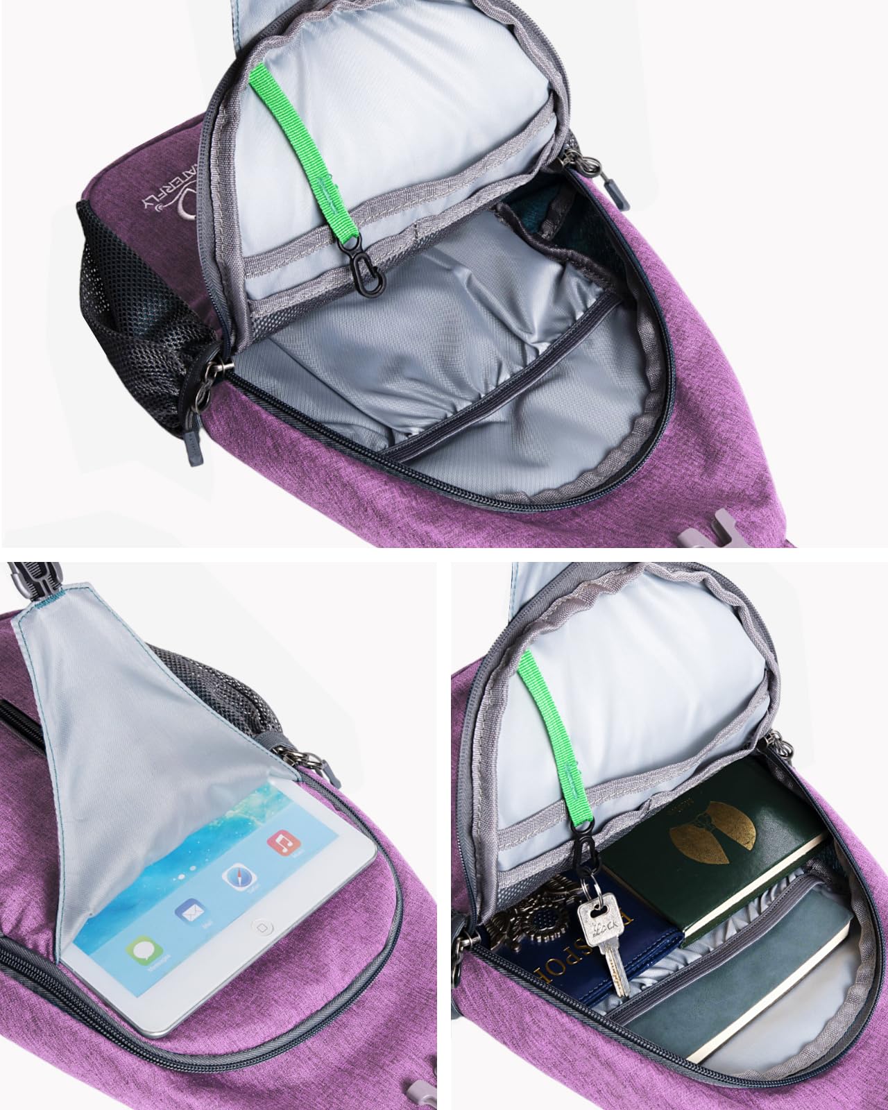 WATERFLY Crossbody Sling Backpack Sling Bag Travel Hiking Daypack view 5