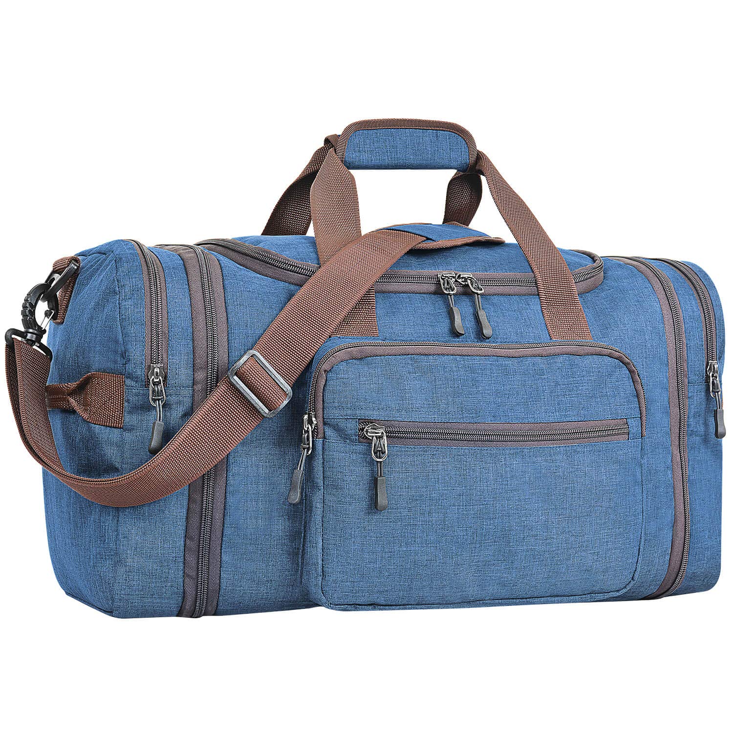 FATMUG Overnight Travel Duffel Weekender Polyester Bag For Men & Women - Large Expandable (Navy Blue 40-47L, Travel Duffle) (B08L3RJNY8) Amazon Price History, Amazon Price Tracker