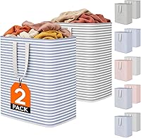 Vista 42 de Lifewit Paquete de 2 Cestas de Ropa Grandes Plegables, Cestas de Lavandería Independientes Impermeables con Asas de Fácil Transporte para Cuarto
