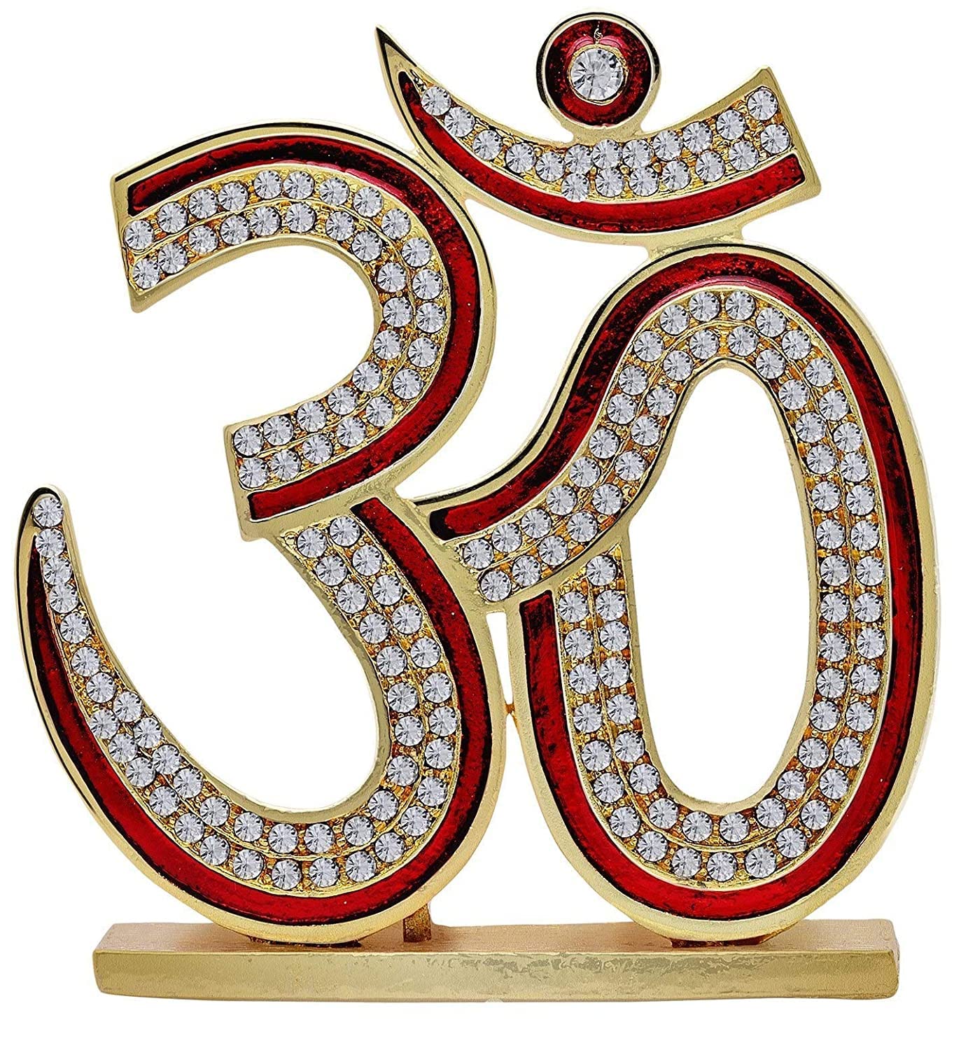 Ek Onkar & Om Symbols - Golden Religious Showpiece -5
