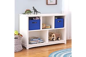 KidKraft Classic White Bookshelf: Functional Reading Nook For Child's Playroom, Toy, Bin,...