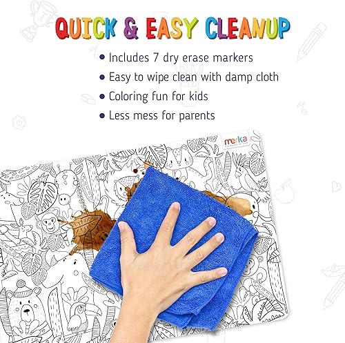 Miniatura 10 de merka Manteles individuales del alfabeto para niños, manteles individuales para mesa de comedor, letras y números, juego de 4 manteles individuales