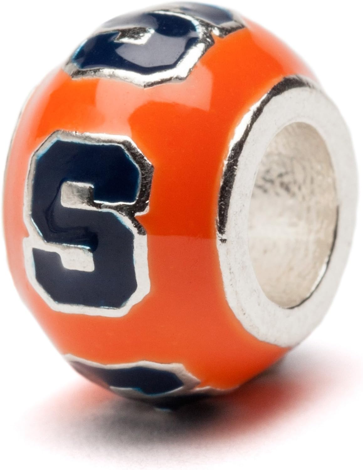 Stone Armory Charm for Syracuse University – Syracuse Bead Features Navy Block S – Stainless Steel Compatible with Pandora Bracelets – Syracuse Jewelry - Gift for Fans & Alumni