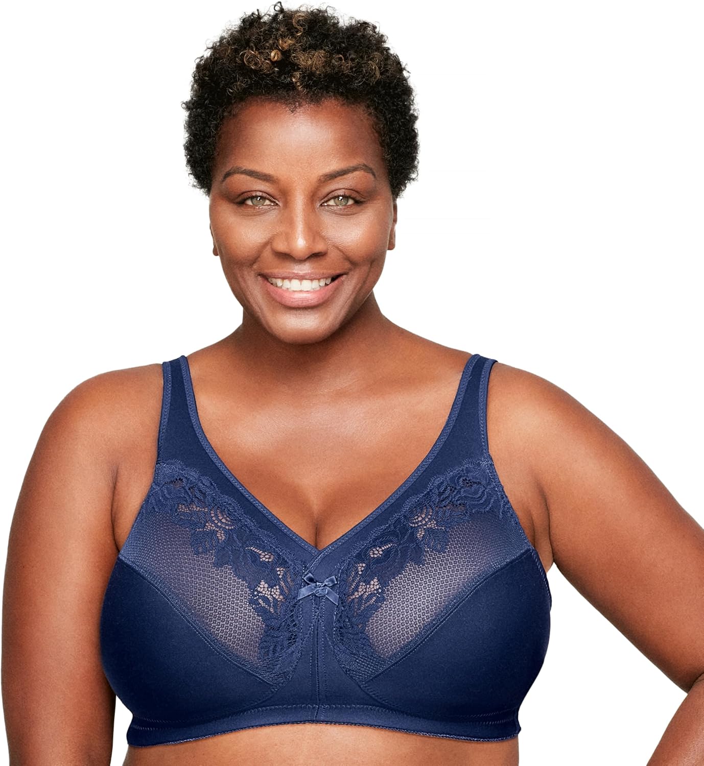 Glamorise Women's Full Figure Wirefree Minimizer Support Bra #1003 - Image 7