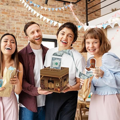 Miniatura 38 de Caja de dinero de feliz cumpleaños para regalo en efectivo, incluye tarjeta de feliz cumpleaños y 35 bolsas transparentes, divertido regalo