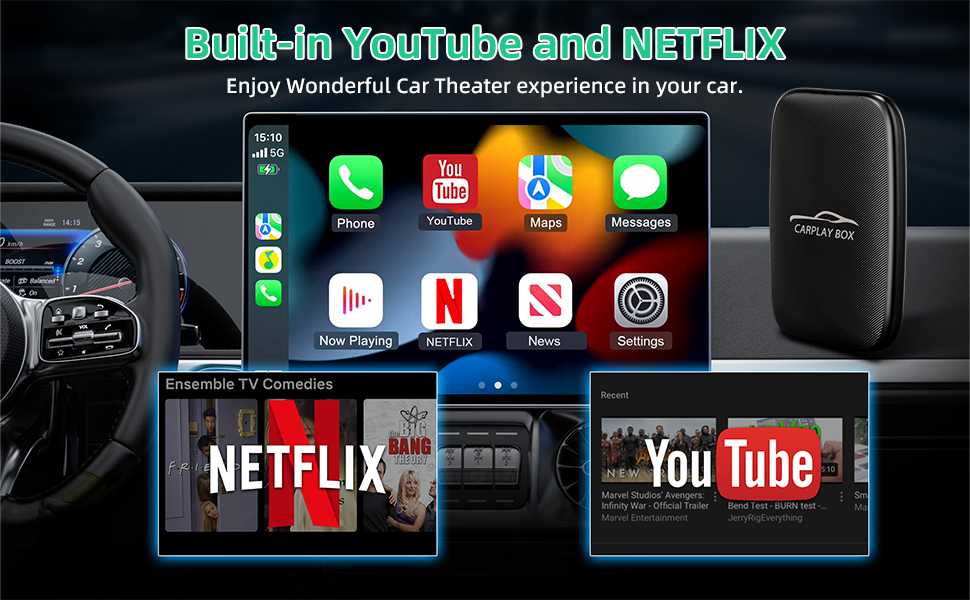 Amazon.com: 5-in-1 Android Auto Wireless Adapter and Apple CarPlay