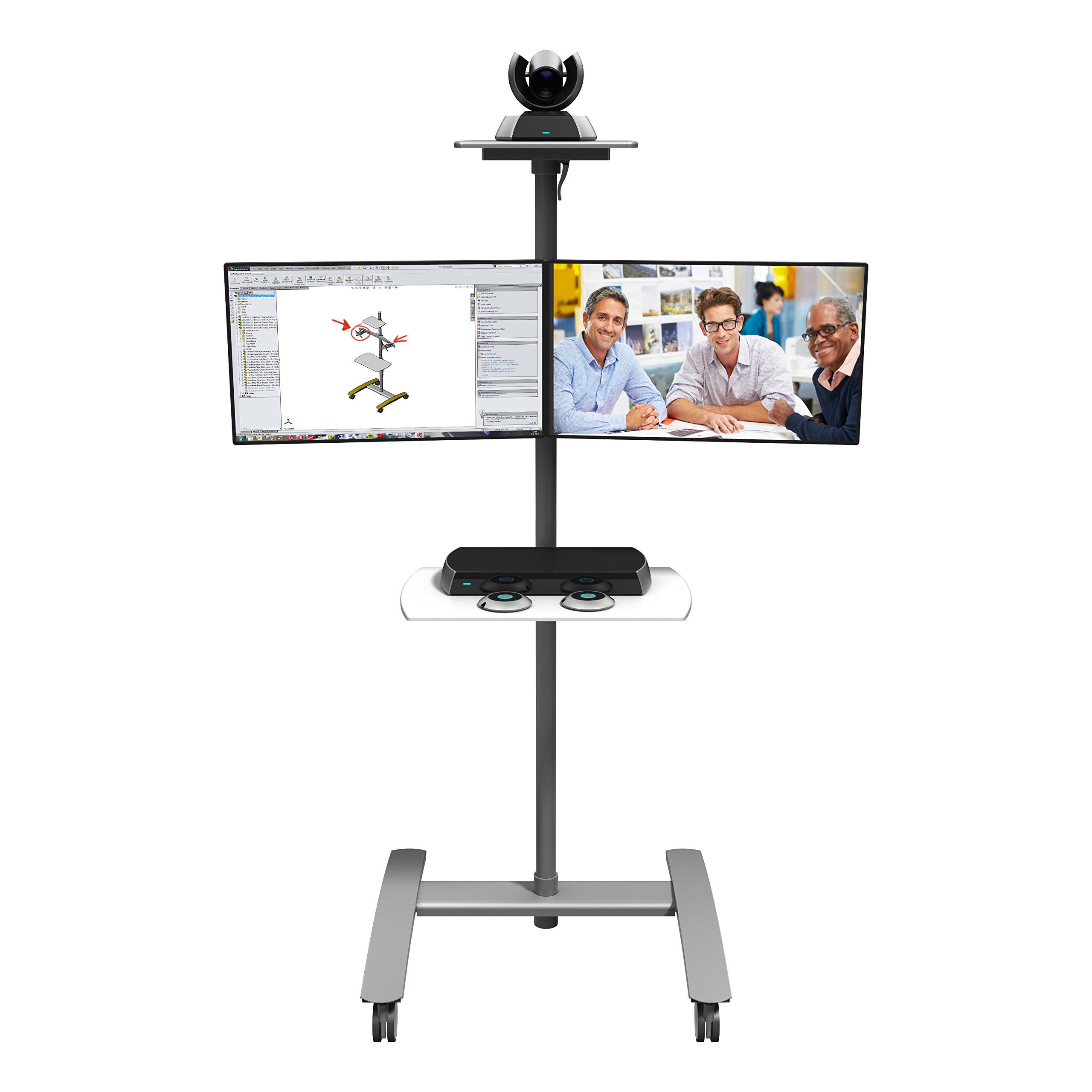 Dataflex 52.722 ViewMate Combo Konferenztrolley Silber