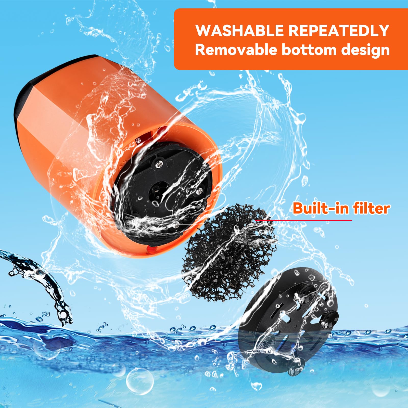 Ducha de Camping portátil con batería y Bomba, Pantalla inteligente bomba de agua autocebante ajustable de dos niveles con manguera de ducha y accesorios, 6000 mAh, valor Wh 22.2.