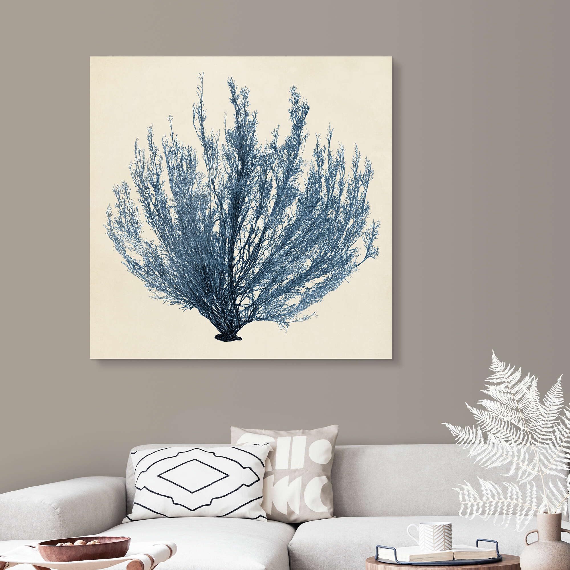 Posterlounge Corail indigo V Tableau en verre acrylique