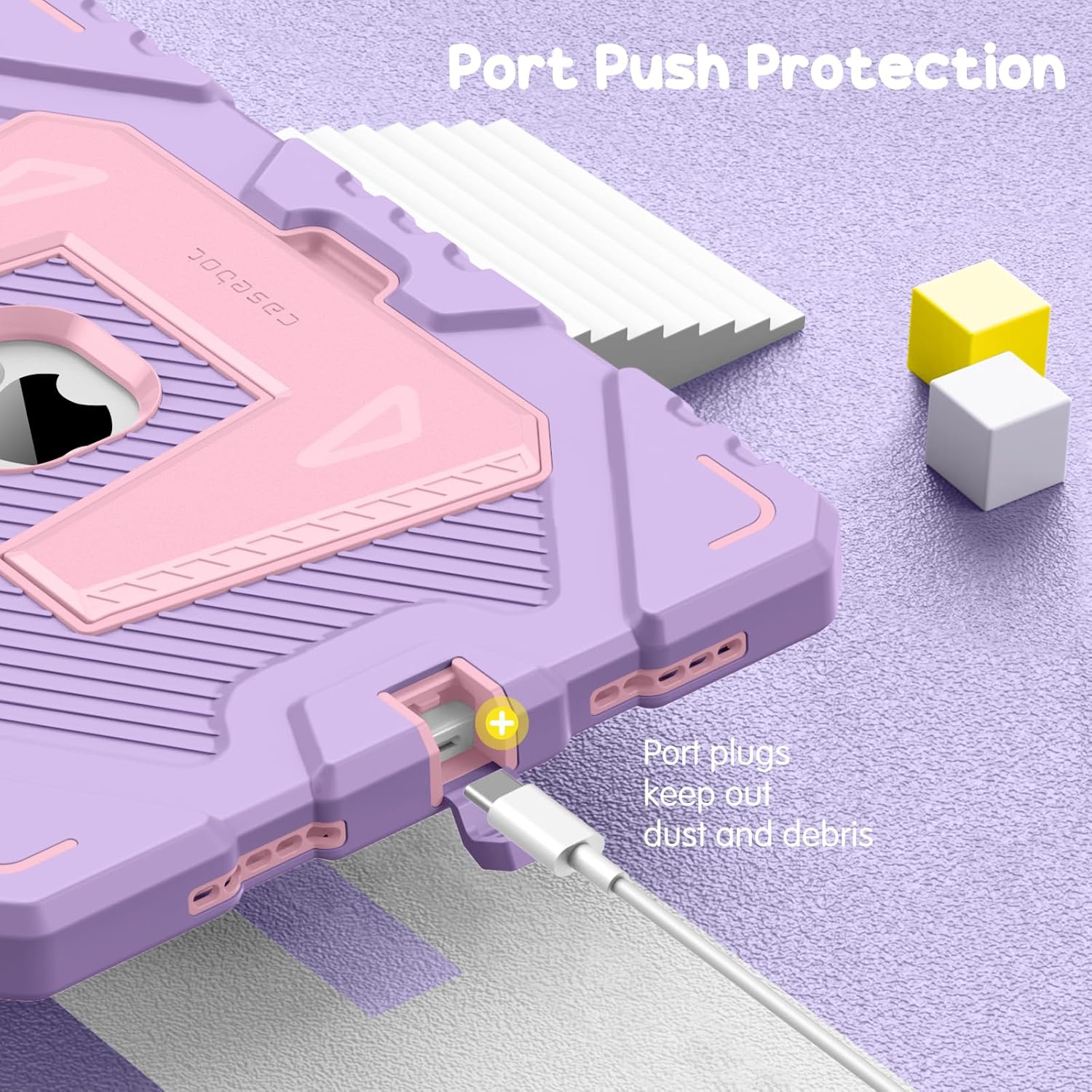 Fintie Kids Friendly Case for iPad (A16) 11th Generation 11 Inch (2025), iPad 10th Generation 10.9 Inch (2022), Fully-Body Rugged Heavy Duty Shockproof Protective Case with Kickstand, Purple - Image 9