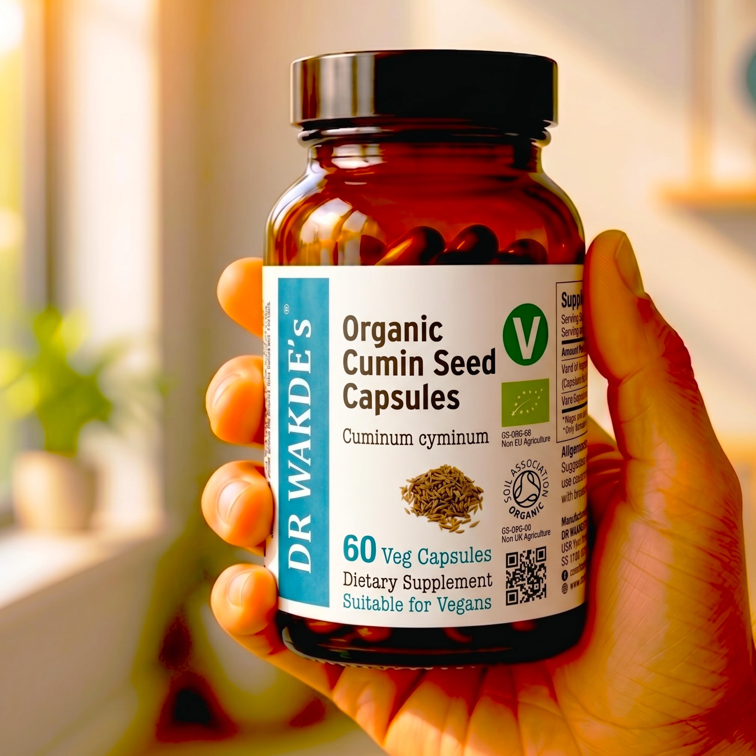 DR WAKDE'S Kreuzkümmel-Kapseln (Cumin) I 100% Kräuter I 60 Vegetarische Kapseln I Ayurvedische Nahrungsergänzung