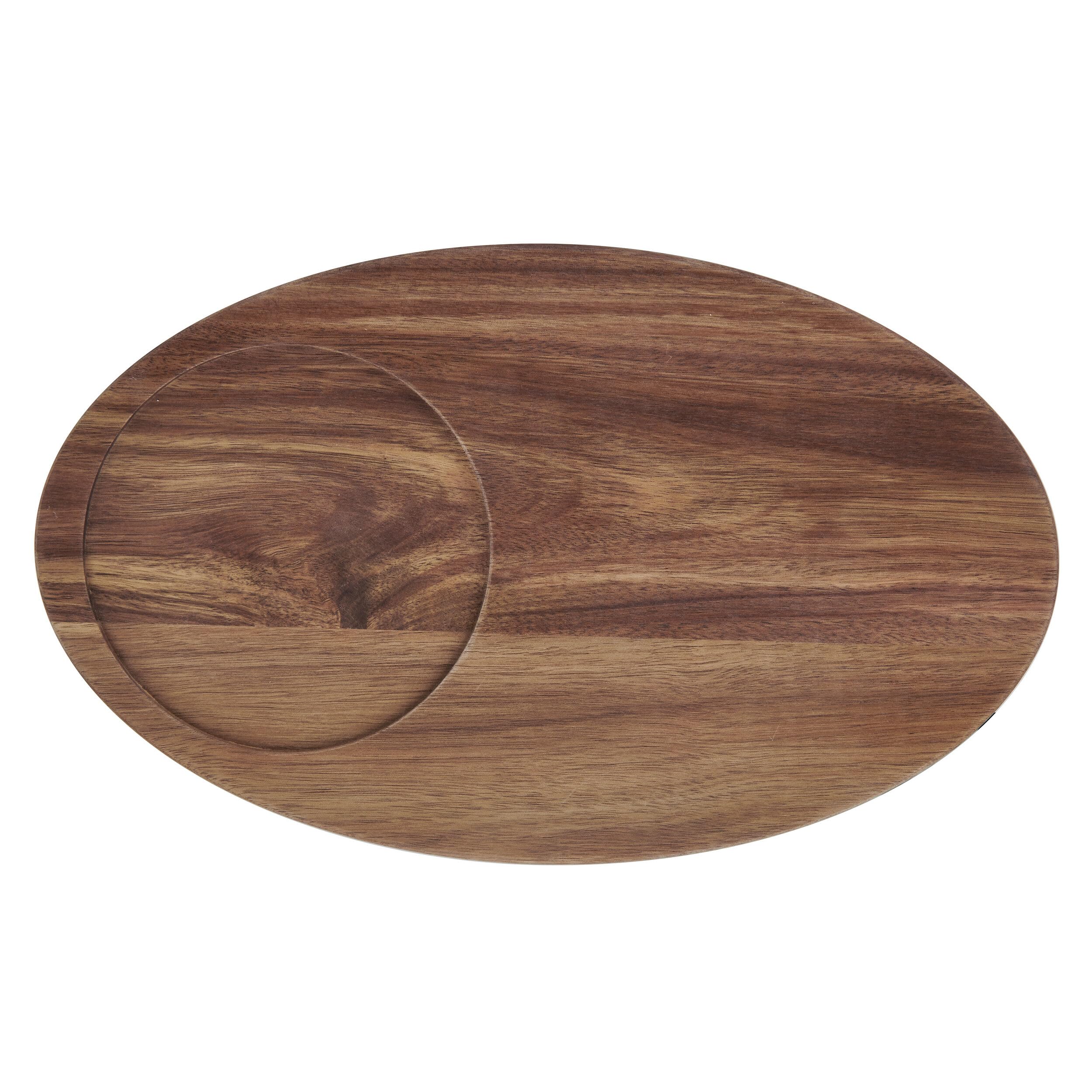 Mikasa Glenwood ovales Servierbrett mit Glasglocke, 39,4 cm