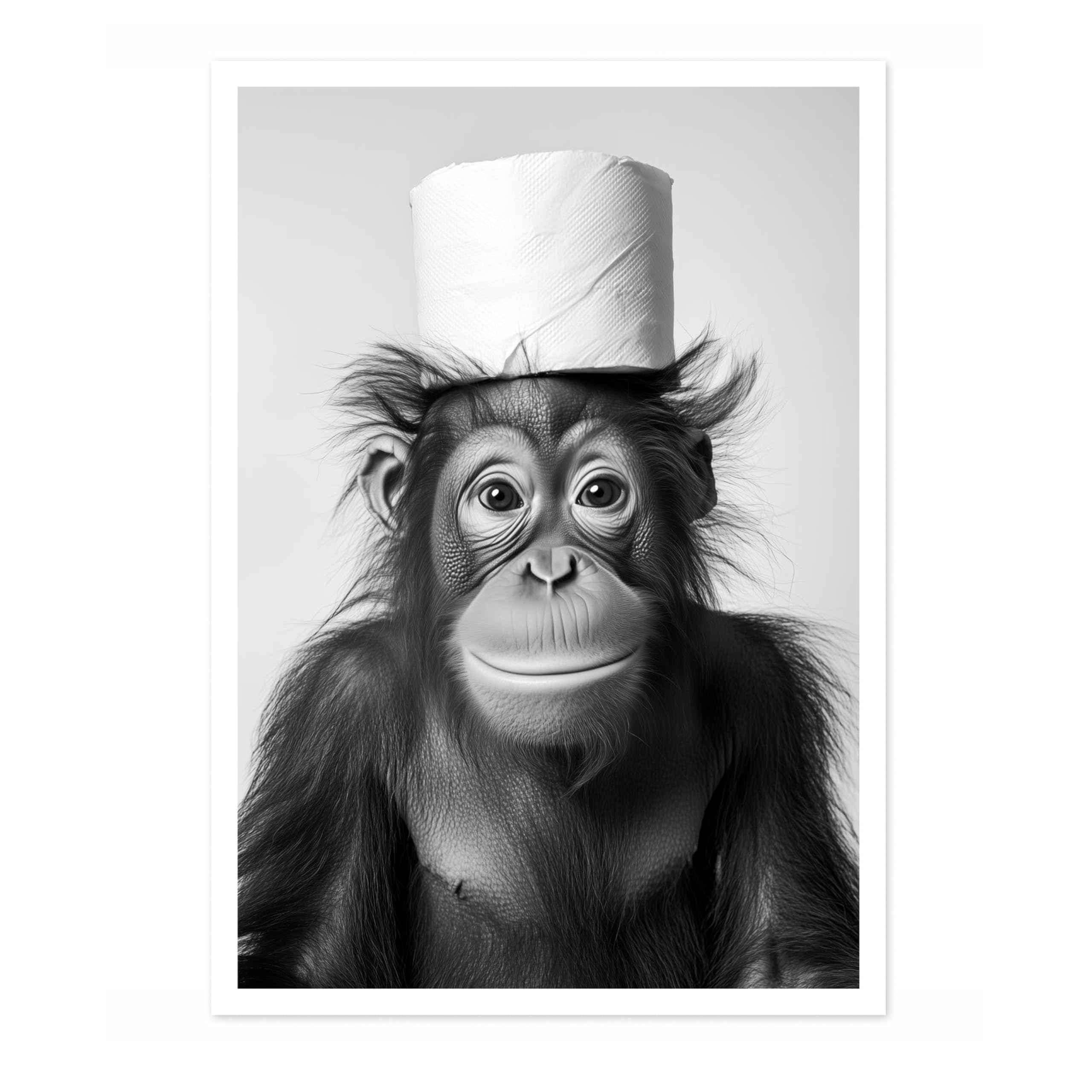 Monkey Business Animal Toilet Poster, Funny Bathroom Wall Art Print Animals, Funny Wall Art Decor, A5 (Print Only) - 21x14.8cm — image 1