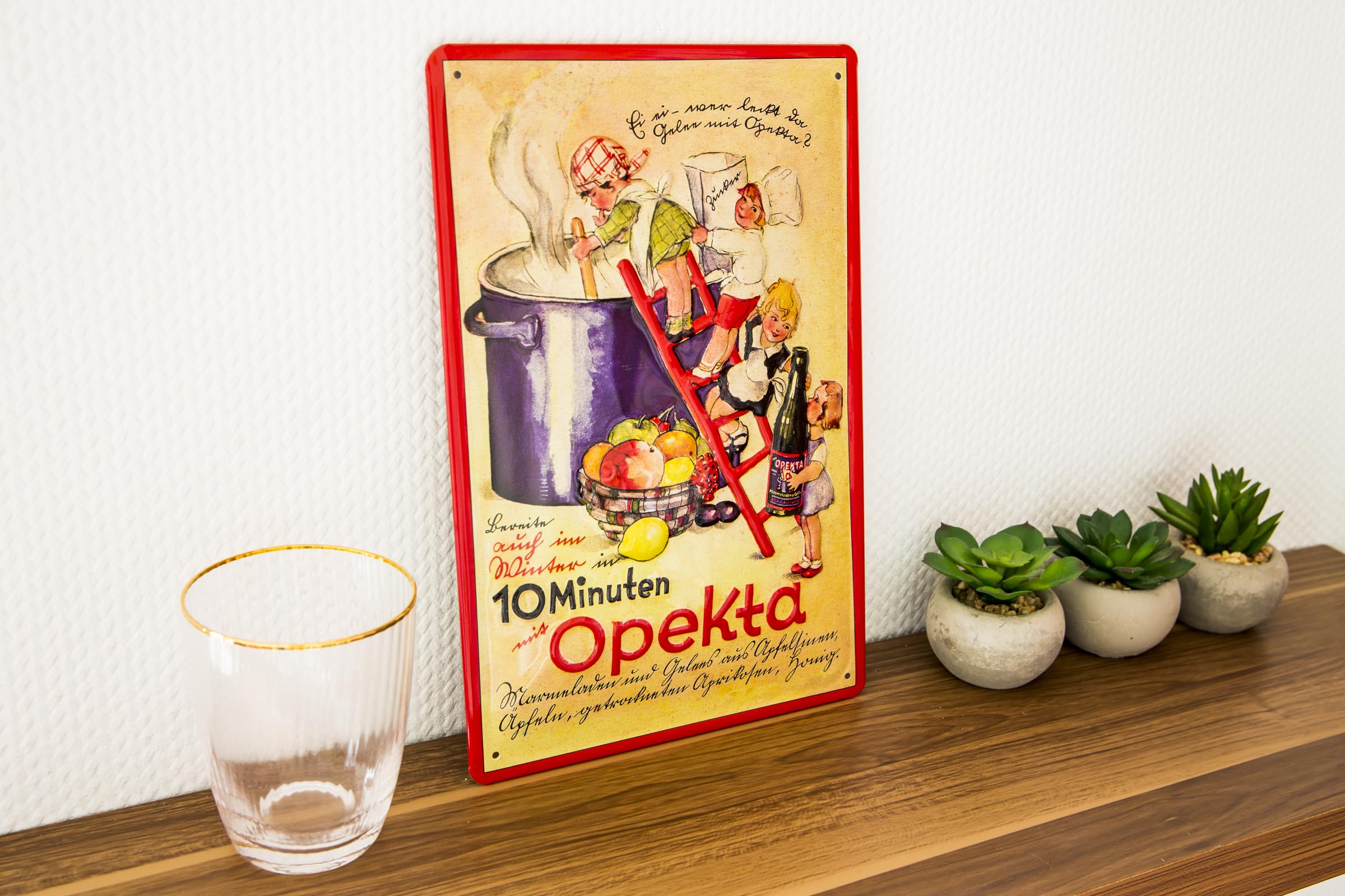 Opekta Marmalade, Retro Advertising, Embossed Kitchen Sign, Metal Sign, Door Sign, Wall Sign, Decoration 30 x 20 cm - Image 2