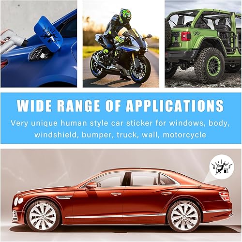 Miniatura 6 de Augeny Divertida calcomanía para tanque de combustible de automóvil, logotipo de EF, impermeable, de alto consumo de gas, calcomanías vacías