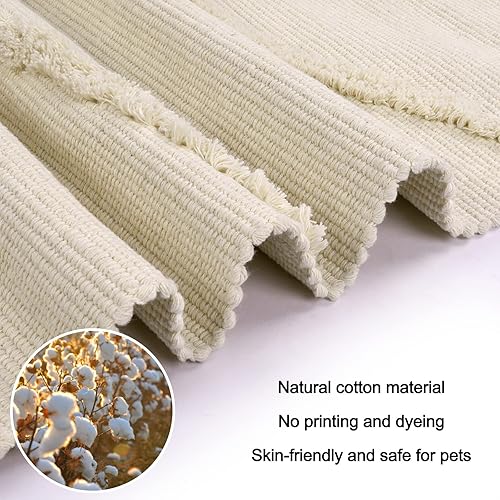 Miniatura 2 de OJIA Alfombra bohemia para pasillo de cocina, 2.6 x 8 pies, lavable a máquina, alfombra larga tejida de algodón para interiores y exteriores, para