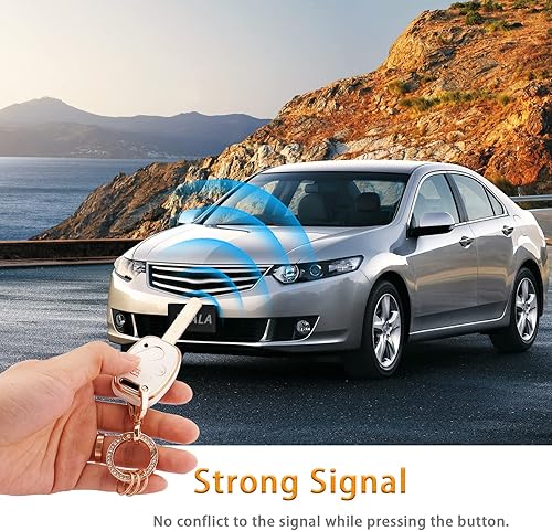 Miniatura 4 de EKALA Funda para llavero Honda, TPU suave, protección completa, funda inteligente con llavero brillante para Honda Accord Civic CR-V Pilot Element 4