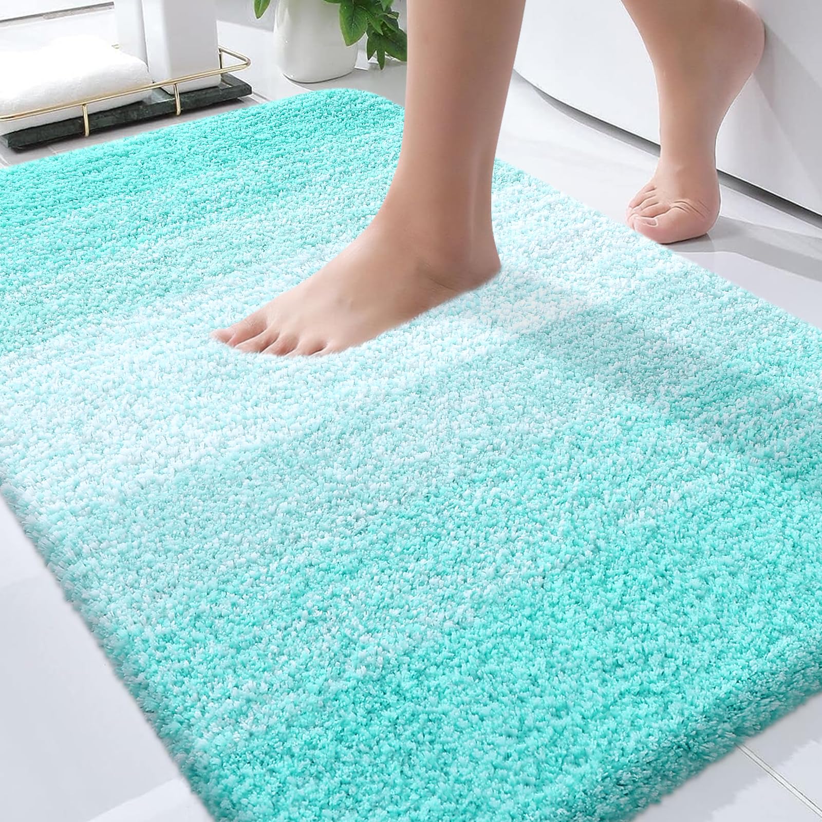 OLANLY Bathroom Rugs Mat 30x20, Extra Soft Absorbent Microfiber Bath Rugs