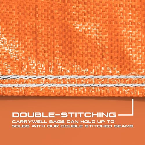 Miniatura 12 de (No fabricado en China) Paquete de 30 bolsas de arena resistentes para inundaciones, vacías con cuerdas de amarre, protección UV durante 1600 horas