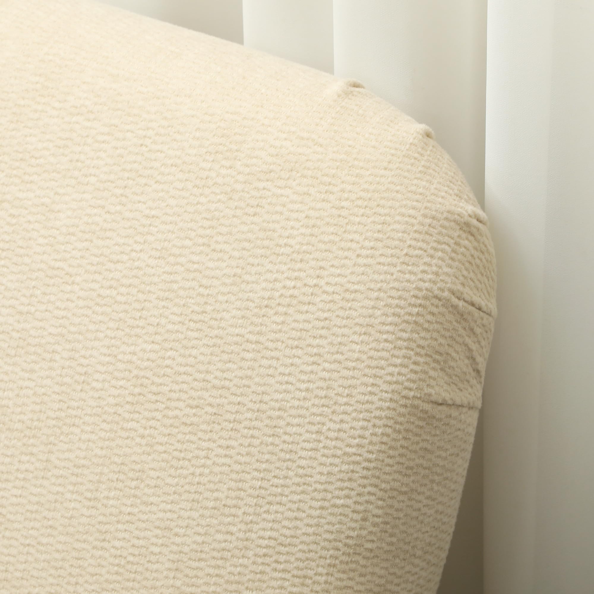 HOMCOM Divano 2 Posti Moderno Scandinavo in Tessuto con Braccioli, Divanetto 2 Posti con Imbottitura di 21 cm Gambe in Legno per Soggiorno, Salotto, Casa e Ufficio, 140x74x79 cm, Bianco Crema