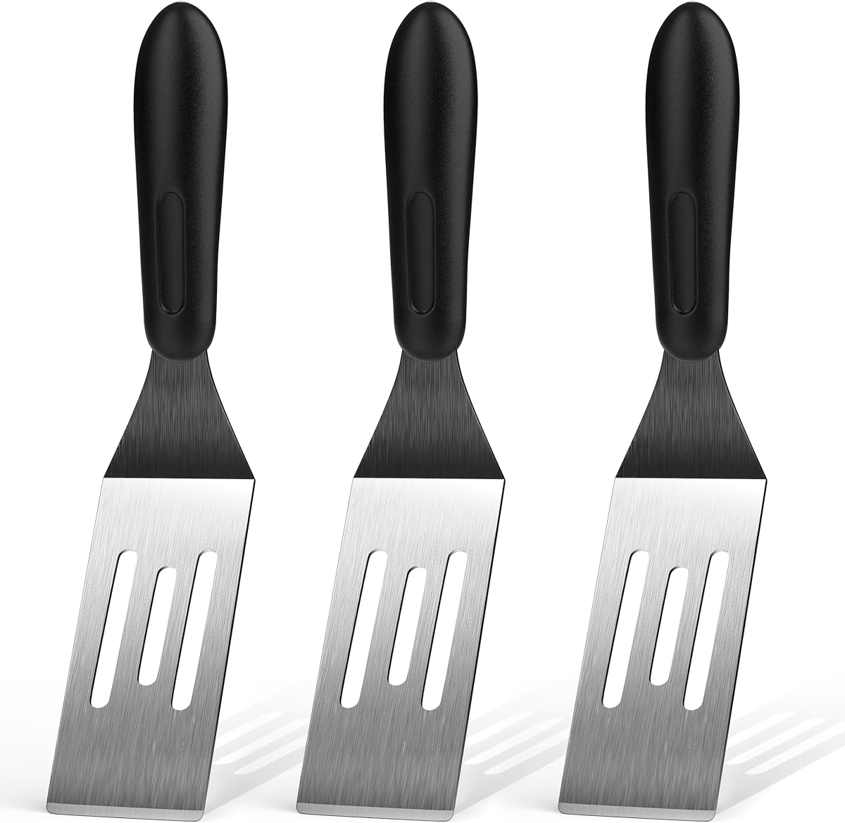 Espátula Pequeña 3 Piezas, Mini Espátula para Servir para Uso en Cocina, Espátula de Metal para Servir y Dar Vuelta, Ideal para Panqueques, Brownies, Postres, Galletas, Huevos o Sartén Pequeña