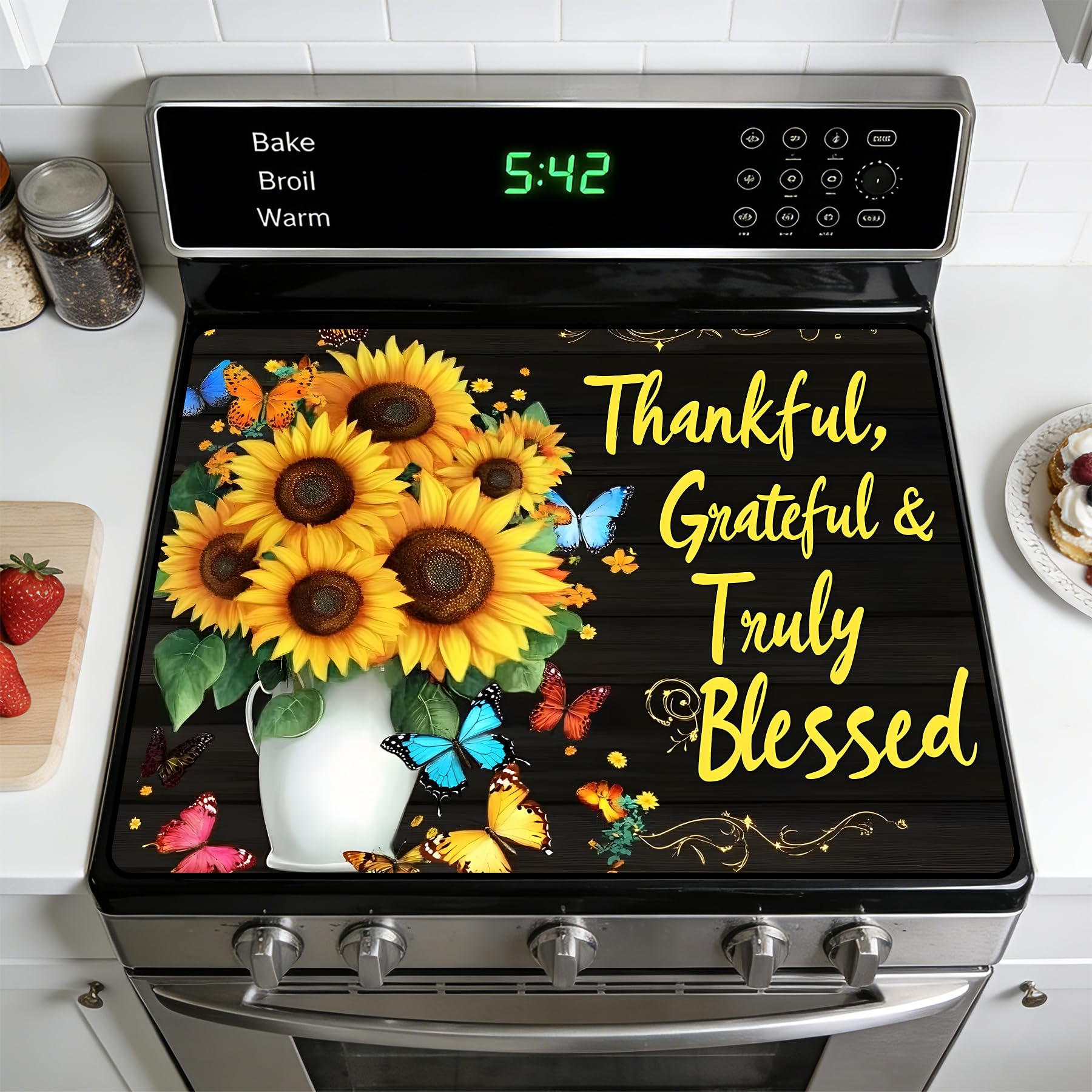 Stove Burner Covers Non-Slip Electric Cooktop Protector Mat (G254876)