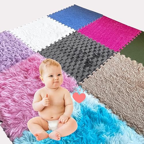 Miniatura 3 de 9 tapetes sensoriales, 12 x 12 pulgadas, tapete de espuma de rompecabezas, azulejos sensoriales entrelazados texturizados, adecuados para el suelo